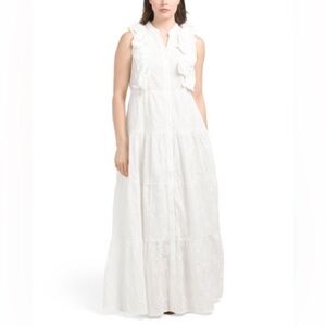 NWT SOLITAIRE White Embroidered  Maxi Dress